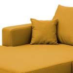 Ecksofa Bilbao Webstoff Stoff Selva: Senfgelb - Longchair davorstehend links