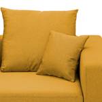 Ecksofa Bilbao Webstoff Stoff Selva: Senfgelb - Longchair davorstehend links