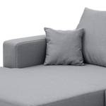 Ecksofa Bilbao Webstoff Stoff Ramira: Silber - Longchair davorstehend links