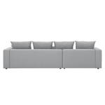 Ecksofa Bilbao Webstoff Stoff Selva: Silbergrau - Longchair davorstehend links