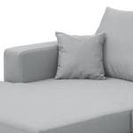 Ecksofa Bilbao Webstoff Stoff Selva: Silbergrau - Longchair davorstehend links