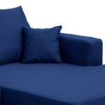 Ecksofa Bilbao Webstoff Stoff Ramira: Blau - Longchair davorstehend rechts