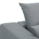 Ecksofa Bilbao Webstoff Stoff Selva: Grau - Longchair davorstehend rechts