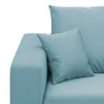 Ecksofa Bilbao Webstoff Stoff Selva: Hellblau - Longchair davorstehend rechts