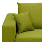Canapé d'angle Bilbao Tissu Tissu Ramira : Citron vert - Méridienne courte à droite (vue de face)