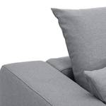 Ecksofa Bilbao Webstoff Stoff Ramira: Silber - Longchair davorstehend rechts