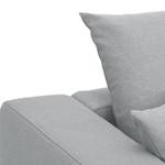 Ecksofa Bilbao Webstoff Stoff Selva: Silbergrau - Longchair davorstehend rechts