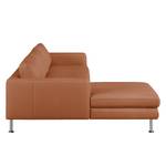 Ecksofa Bivona II Echtleder Cognac - Longchair davorstehend links