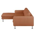 Ecksofa Bivona II Echtleder Cognac - Longchair davorstehend links