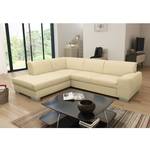 Ecksofa Bollon Kunstleder Warmes Beige - Ottomane davorstehend links - Keine Funktion