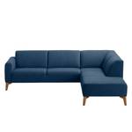 Ecksofa Bora II Webstoff Webstoff Anda II: Blau - Ottomane davorstehend rechts