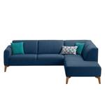 Ecksofa Bora II Webstoff Webstoff Anda II: Blau - Ottomane davorstehend rechts