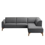 Ecksofa Bora II Webstoff Webstoff Anda II: Grau - Ottomane davorstehend rechts