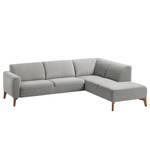 Ecksofa Bora II Webstoff Webstoff Anda II: Silber - Ottomane davorstehend rechts