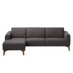 Ecksofa Bora II Webstoff Webstoff Anda II: Anthrazit - Longchair davorstehend links