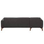 Ecksofa Bora II Webstoff Webstoff Anda II: Anthrazit - Longchair davorstehend links