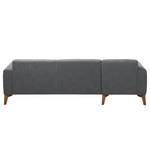 Ecksofa Bora II Webstoff Webstoff Anda II: Grau - Longchair davorstehend links