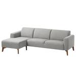 Ecksofa Bora II Webstoff Webstoff Anda II: Silber - Longchair davorstehend links