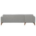 Ecksofa Bora II Webstoff Webstoff Anda II: Silber - Longchair davorstehend links