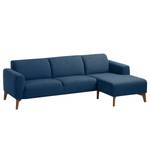 Ecksofa Bora II Webstoff Webstoff Anda II: Blau - Longchair davorstehend rechts