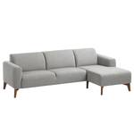 Ecksofa Bora II Webstoff Webstoff Anda II: Silber - Longchair davorstehend rechts