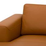 Ecksofa Bora Echtleder Echtleder Neka: Cognac - Longchair davorstehend links - Eiche