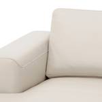 Ecksofa Bora Echtleder Echtleder Neka: Creme - Longchair davorstehend links - Eiche