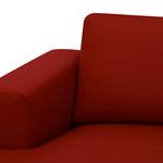 Ecksofa Bora Echtleder Echtleder Neka: Rot - Longchair davorstehend links - Eiche