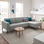 Ecksofa Bora II Webstoff Webstoff Anda II: Silber - Longchair davorstehend links