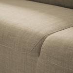 Canapé d'angle Bora II Tissu Tissu Milan : Beige - Méridienne courte à droite (vue de face)