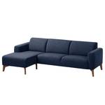 Ecksofa Bora II Webstoff Webstoff Milan: Dunkelblau - Longchair davorstehend links