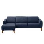 Ecksofa Bora II Webstoff Webstoff Milan: Dunkelblau - Longchair davorstehend links