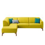 Ecksofa Bora II Webstoff Webstoff Milan: Gelb - Ottomane davorstehend links