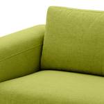 Ecksofa Bora Webstoff Webstoff Anda II: Grün - Longchair davorstehend links - Edelstahl