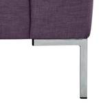 Ecksofa Bora Webstoff Webstoff Anda II: Violett - Longchair davorstehend links - Edelstahl