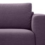 Ecksofa Bora Webstoff Webstoff Anda II: Violett - Longchair davorstehend links - Edelstahl