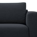 Ecksofa Bora Webstoff Webstoff Saia: Anthrazit - Longchair davorstehend links - Edelstahl