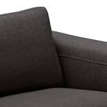 Ecksofa Bora Webstoff Webstoff Anda II: Anthrazit - Longchair davorstehend links - Eiche