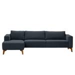 Ecksofa Bora Webstoff Webstoff Anda II: Grau - Longchair davorstehend links - Eiche