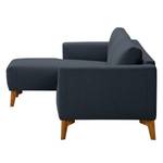 Ecksofa Bora Webstoff Webstoff Anda II: Grau - Longchair davorstehend links - Eiche