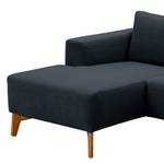 Ecksofa Bora Webstoff Webstoff Anda II: Grau - Longchair davorstehend links - Eiche