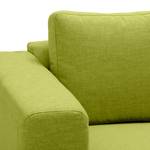 Ecksofa Bora Webstoff Webstoff Anda II: Grün - Longchair davorstehend links - Eiche