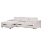 Ecksofa Boston (mit Schlaffunktion) Webstoff - Stoff Valura: Beige - Longchair davorstehend links