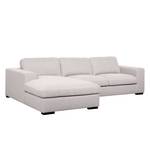 Ecksofa Boston (mit Schlaffunktion) Webstoff - Stoff Valura: Beige - Longchair davorstehend links