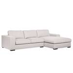 Ecksofa Boston (mit Schlaffunktion) Webstoff - Stoff Valura: Beige - Longchair davorstehend rechts