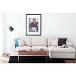 Ecksofa Boston (mit Schlaffunktion) Webstoff - Stoff Valura: Beige - Longchair davorstehend rechts