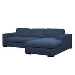 Ecksofa Boston (mit Schlaffunktion) Webstoff - Stoff Valura: Blau - Longchair davorstehend rechts