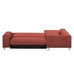 Ecksofa Botones (mit Schlaffunktion) Web Rot - Textil - 288 x 85 x 215 cm