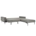 Ecksofa Bragi Webstoff (mit Schlaffunktion) - Stoff Flashtex: Light Grey