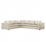 Ecksofa Brooklyn Echtleder Echtleder Neka: Creme - Ecke davorstehend links